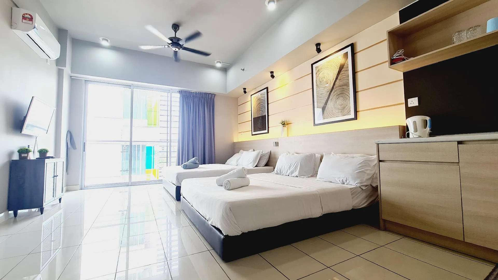 코타키나발루 탄중 아루의 스튜디오 아파트먼트 (330m², 프라이빗 욕실 1개) 4성급 싱글룸 스위트룸