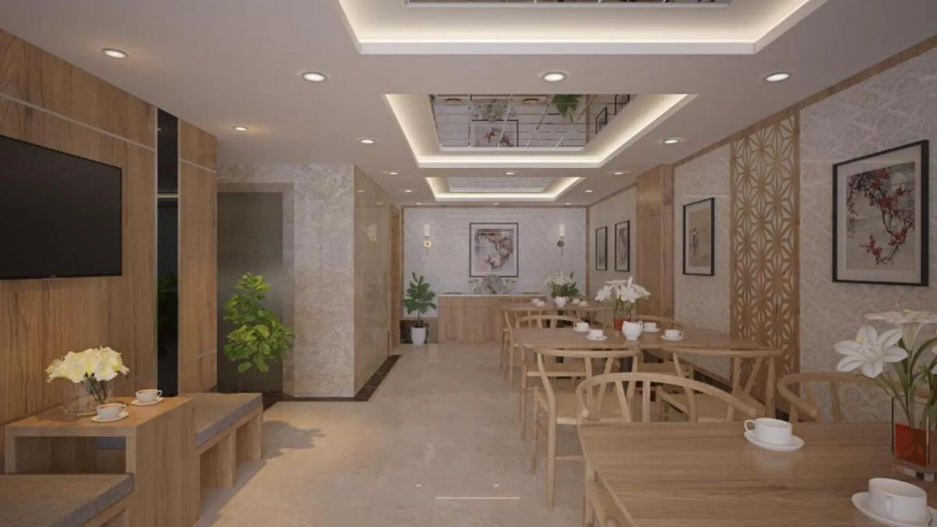 하노이 후쿠라이 호텔 앤 아파트먼트 2 4성급 호텔 레스토랑