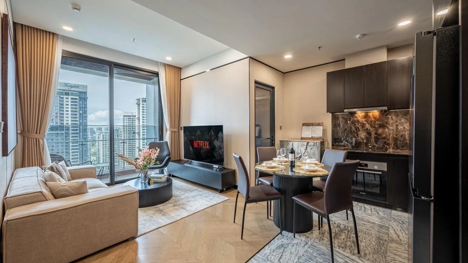 호치민 더 루미에르 리버사이드 레지던스 5성급 호텔 스위트룸