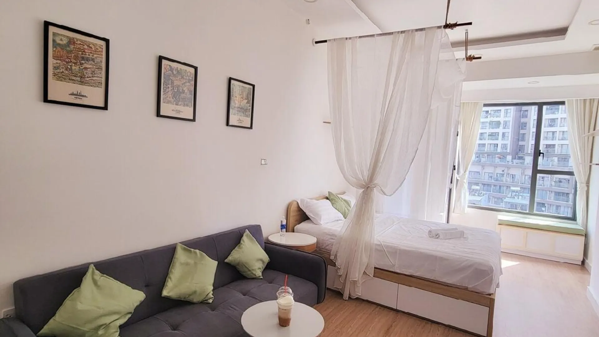 호치민 4군의 아파트먼트 (30m², 침실 1개, 프라이빗 욕실 1개) 3성급 싱글룸 객실