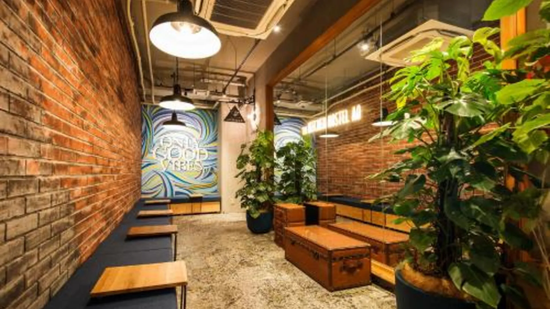 오키나와 본섬 더 키친 호스텔 AO 2성급 호텔 레스토랑