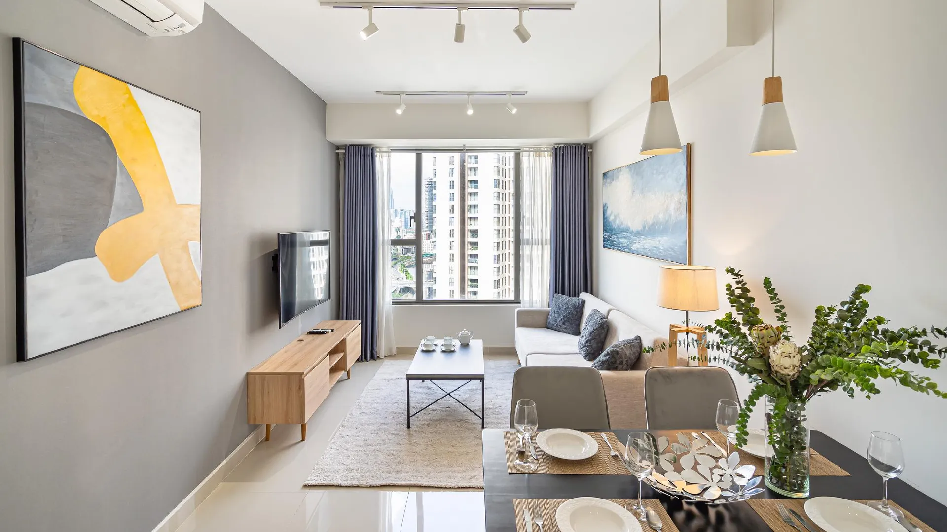 호치민 1군의 아파트먼트 (78m², 침실 2개, 프라이빗 욕실 2개) 3성급 싱글룸 객실