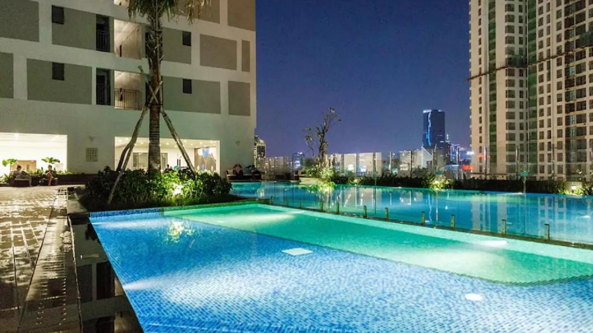 호치민 4군의 아파트먼트 (80m², 침실 2개, 프라이빗 욕실 2개) 3성급 싱글룸 로비