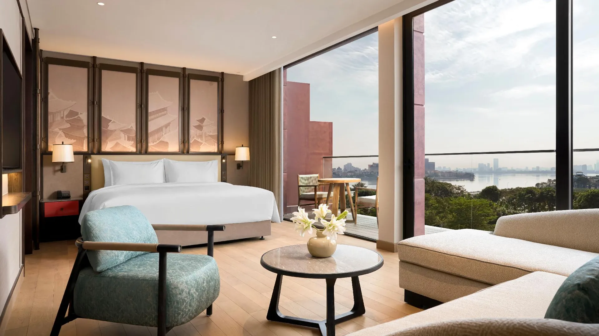 하노이 두싯 르 팔레 투 호아 하노이 5성급 호텔 스위트룸