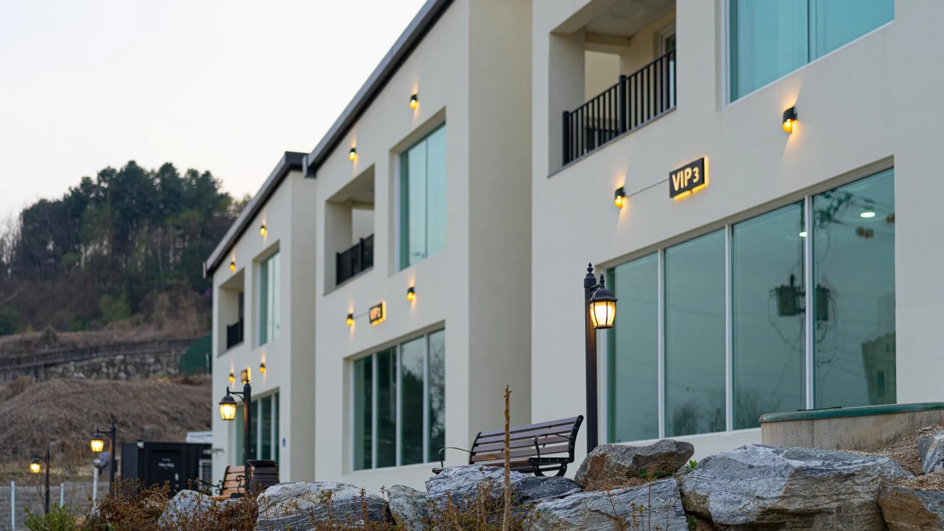 가평 가평 비버스스크린골프키즈풀빌라 2성급 게스트하우스 외관