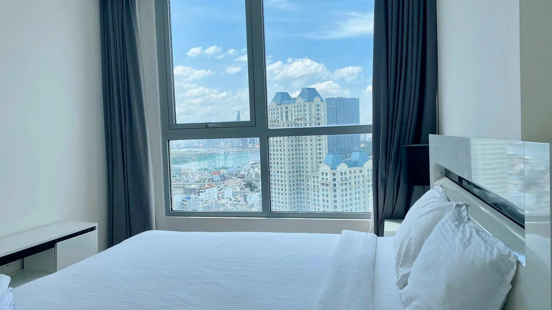 호치민 빈탄의 프라이빗 하우스 (m², 침실 1개, 프라이빗 욕실 1개) 2성급 싱글룸 전망