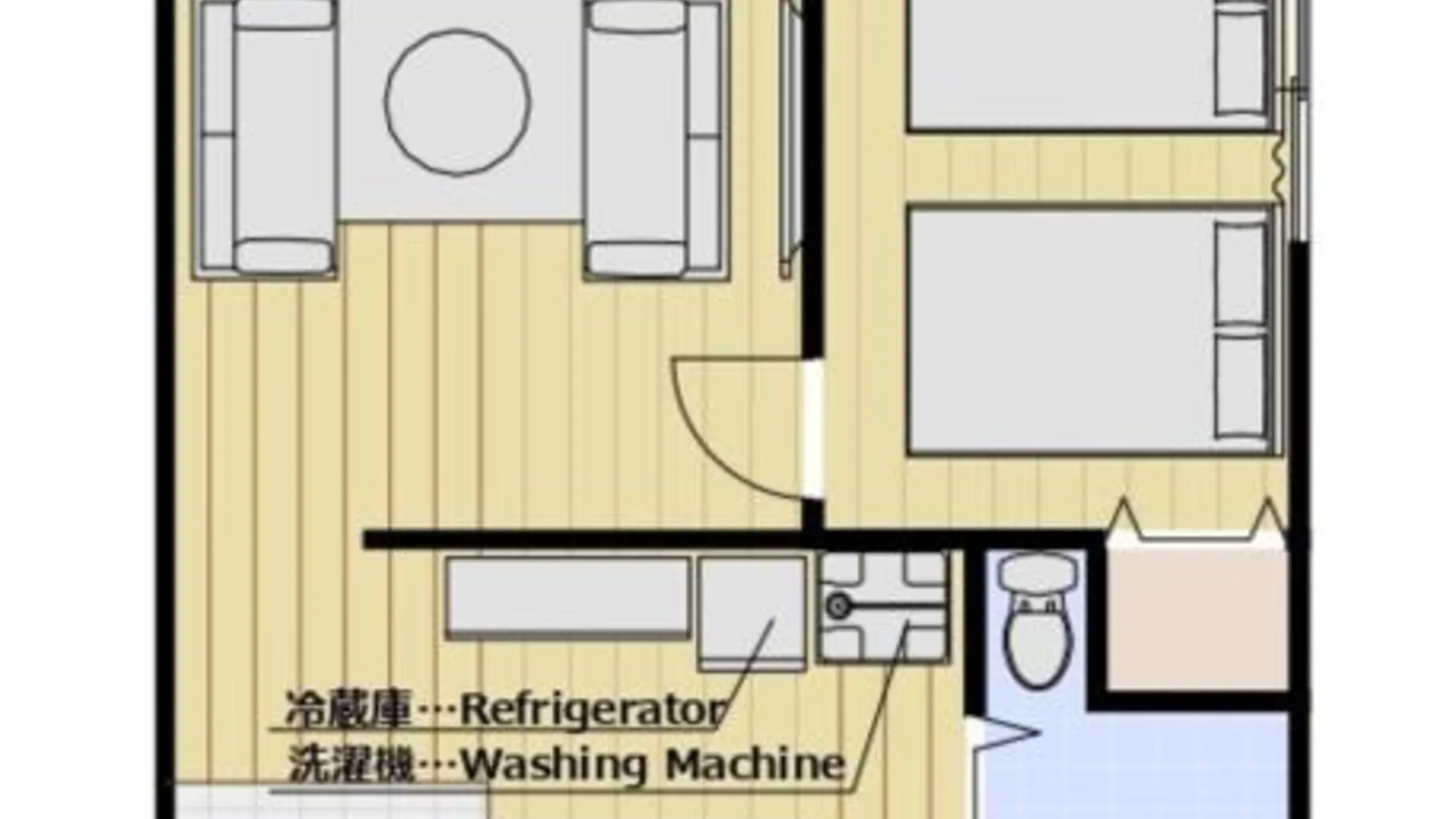 오키나와 본섬 Type B Room 40平米 -ウル エスポワール那覇- 2성급 싱글룸 스위트룸