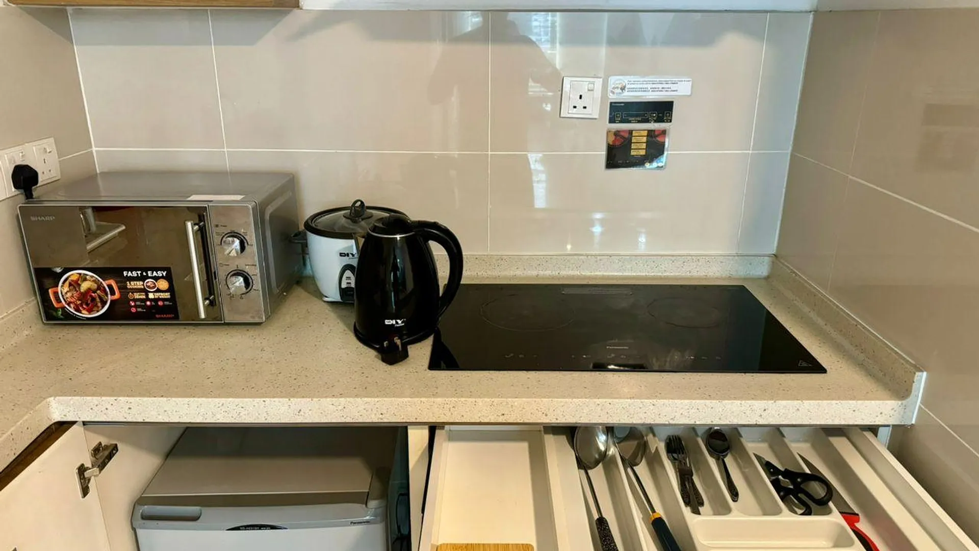 코타키나발루 쿠알라 펜유의 아파트먼트 (68m², 침실 2개, 프라이빗 욕실 1개) 3성급 싱글룸 부대시설