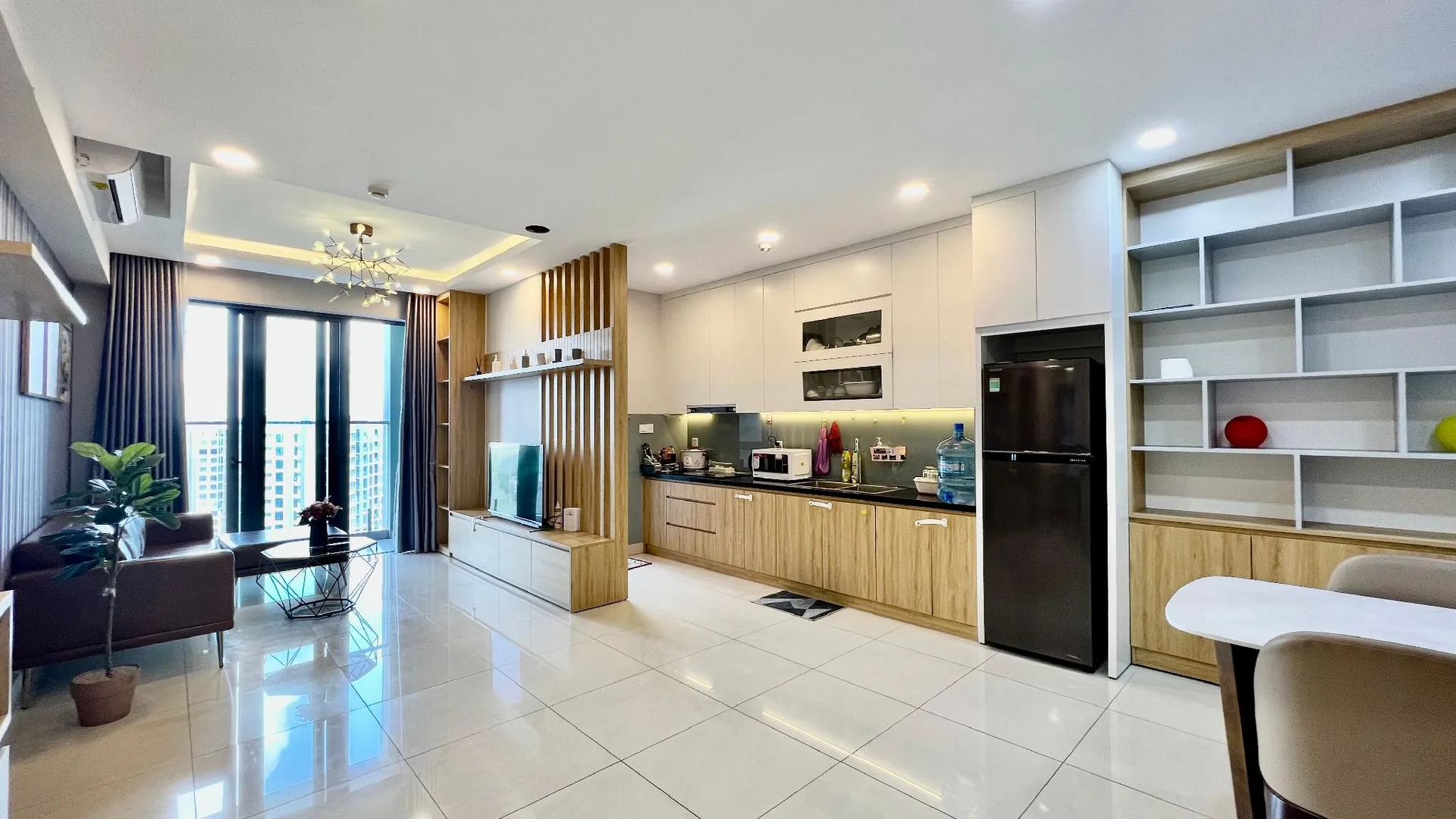 호치민 탄푸의 아파트먼트 (86m², 침실 2개, 프라이빗 욕실 2개) 2성급 싱글룸 로비