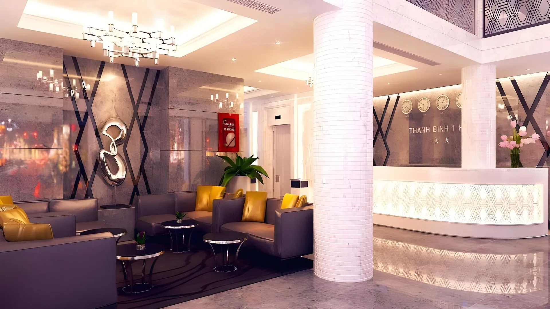 호치민 TTC 호텔 디럭스 공항 3성급 호텔 로비