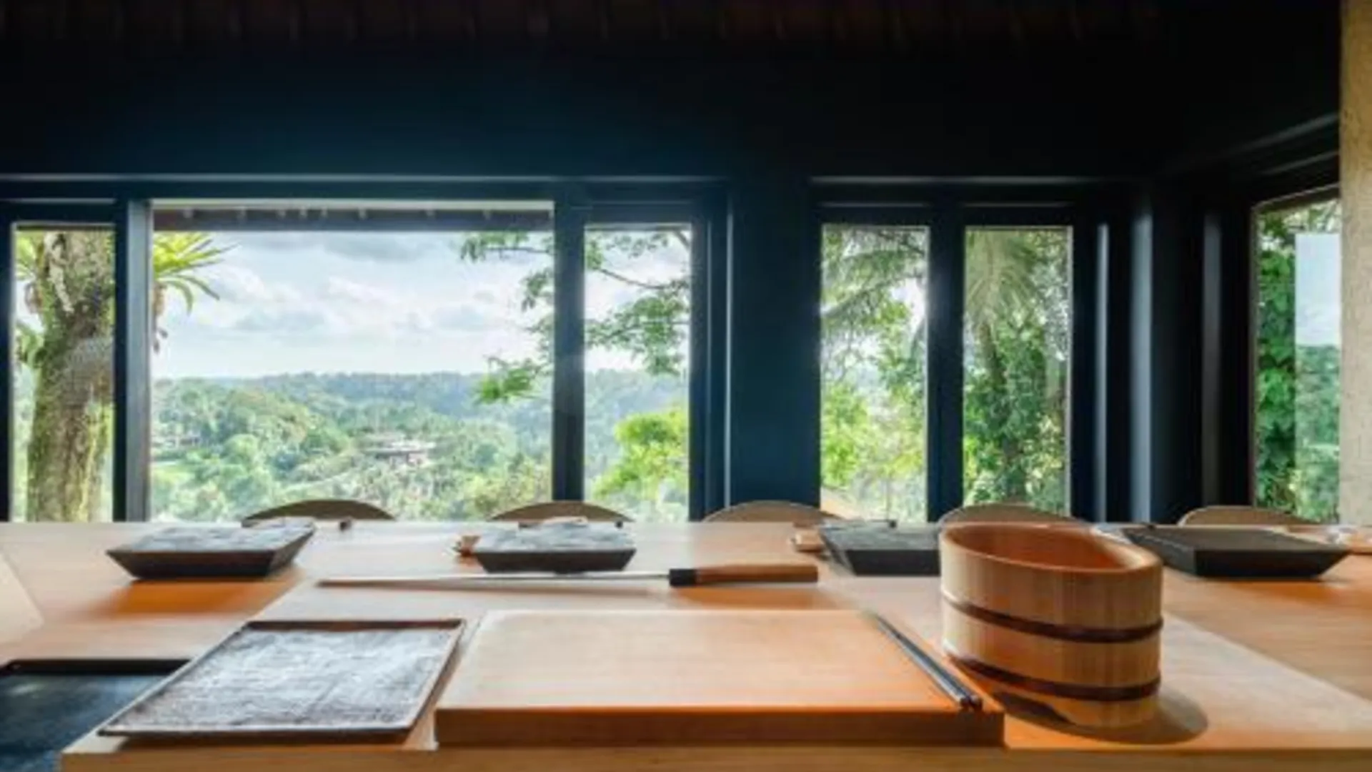 발리 The Sayan House Villas 호텔 전망