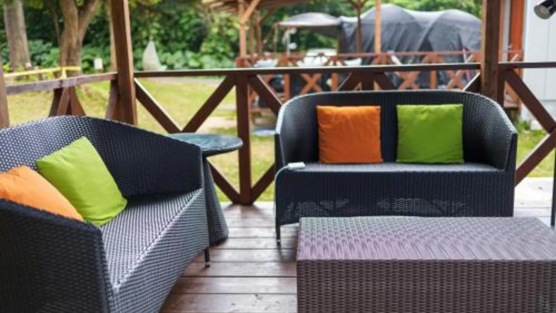 오키나와 본섬 Muribushi-PLUS Gramping TENT 4성급 싱글룸 로비