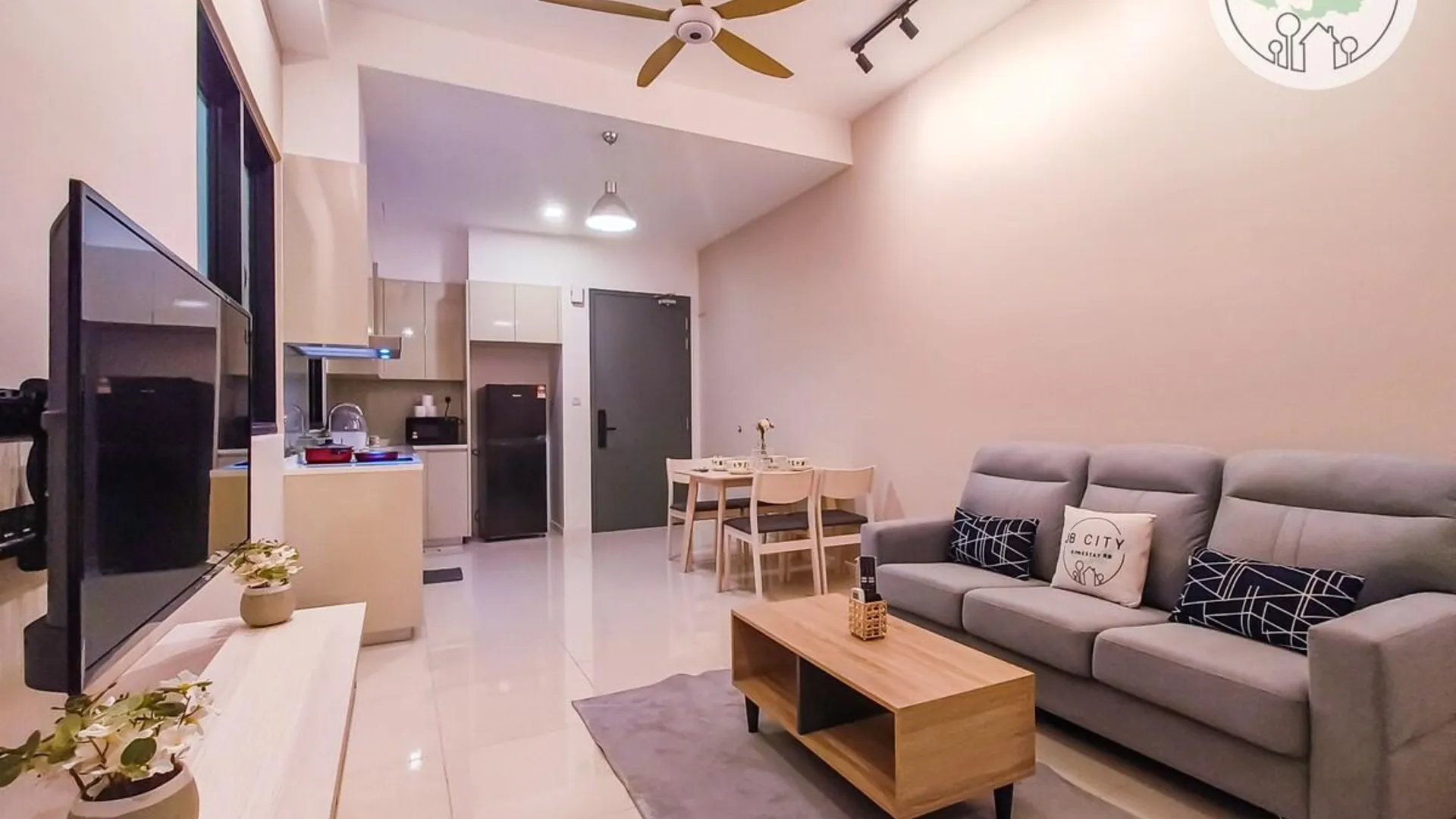 조호바루 / 조호르바루 탐포이의 아파트먼트 (45m², 침실 2개, 프라이빗 욕실 2개) 4성급 싱글룸 객실