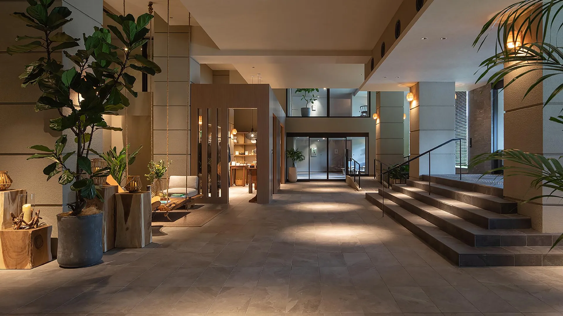 오키나와 본섬 글램데이 스타일 호텔 앤 리조트 오키나와 요미탄 5성급 호텔 로비