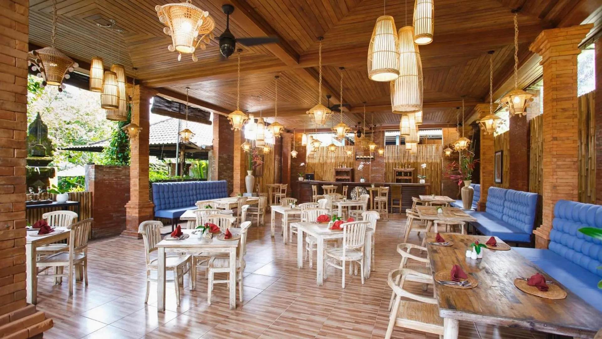 발리 우붓 라야 부티크 호텔 3성급 호텔 레스토랑