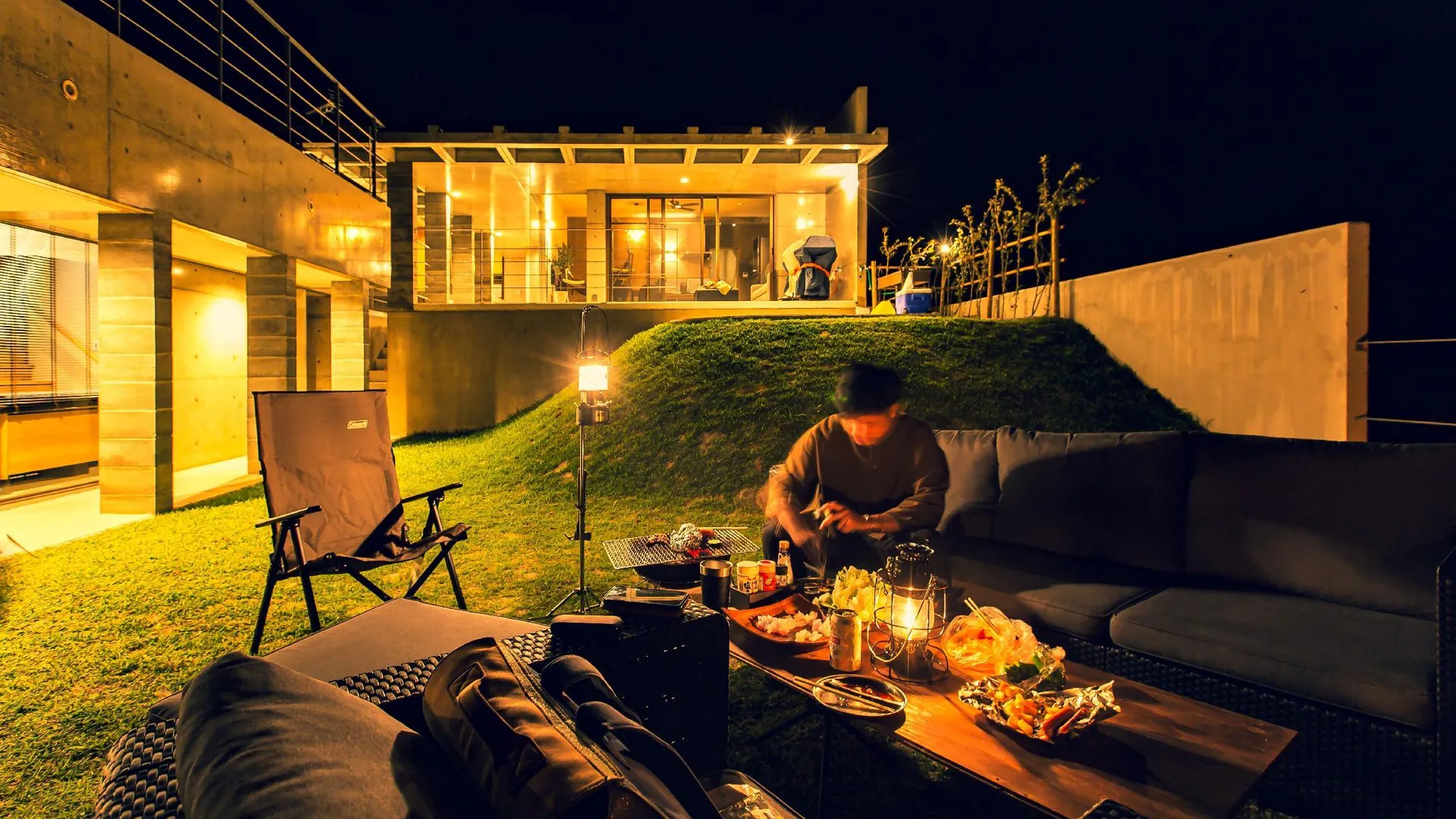 오키나와 본섬 나키진의 빌라 (90m², 침실 2개, 프라이빗 욕실 2개) 4성급 게스트하우스 로비