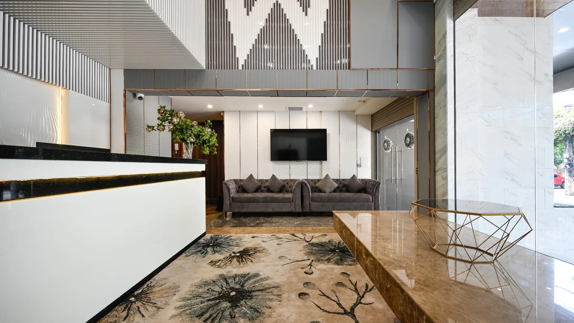 호치민 더 문 1 호텔 3성급 호텔 로비