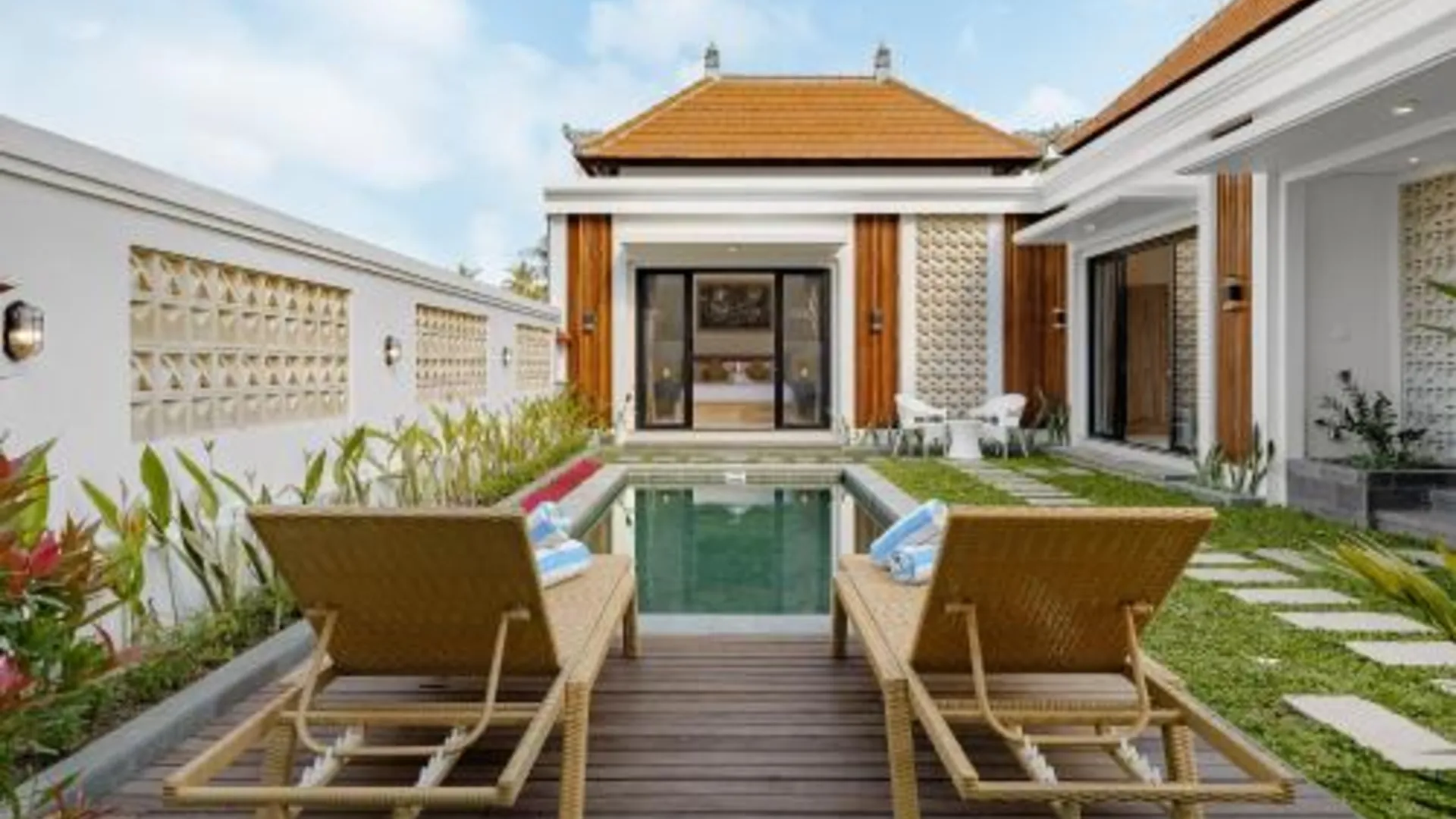 발리 Luxury Nanda villa Ubud 4성급 호텔 로비