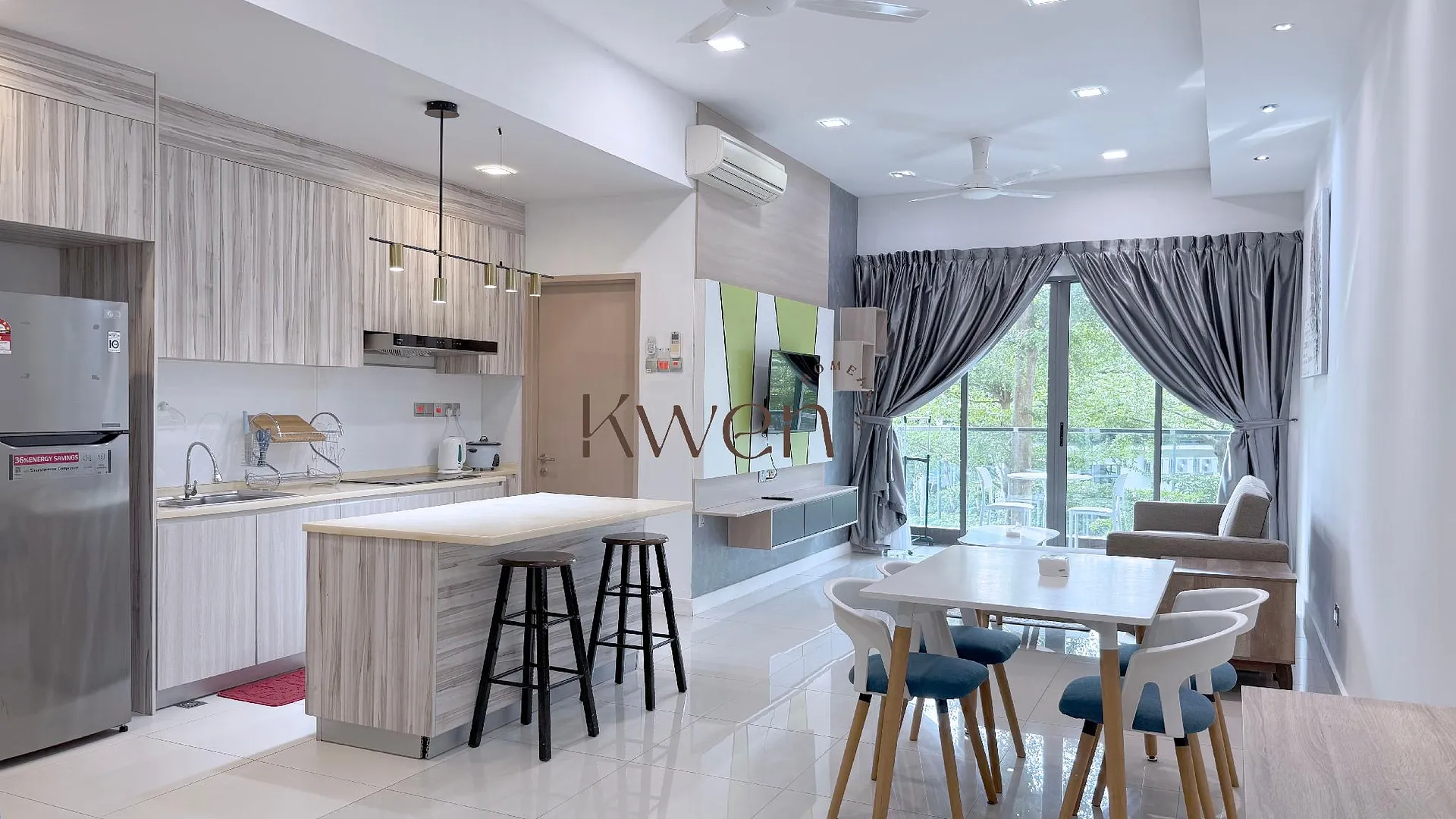 코타키나발루 탄중 아루의 아파트먼트 (91m², 침실 2개, 프라이빗 욕실 2개) 4성급 싱글룸 로비