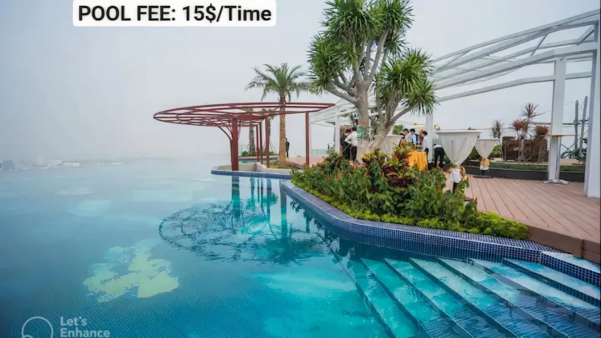 호치민 3군의 아파트먼트 (90m², 침실 2개, 프라이빗 욕실 1개) 4성급 싱글룸 전망