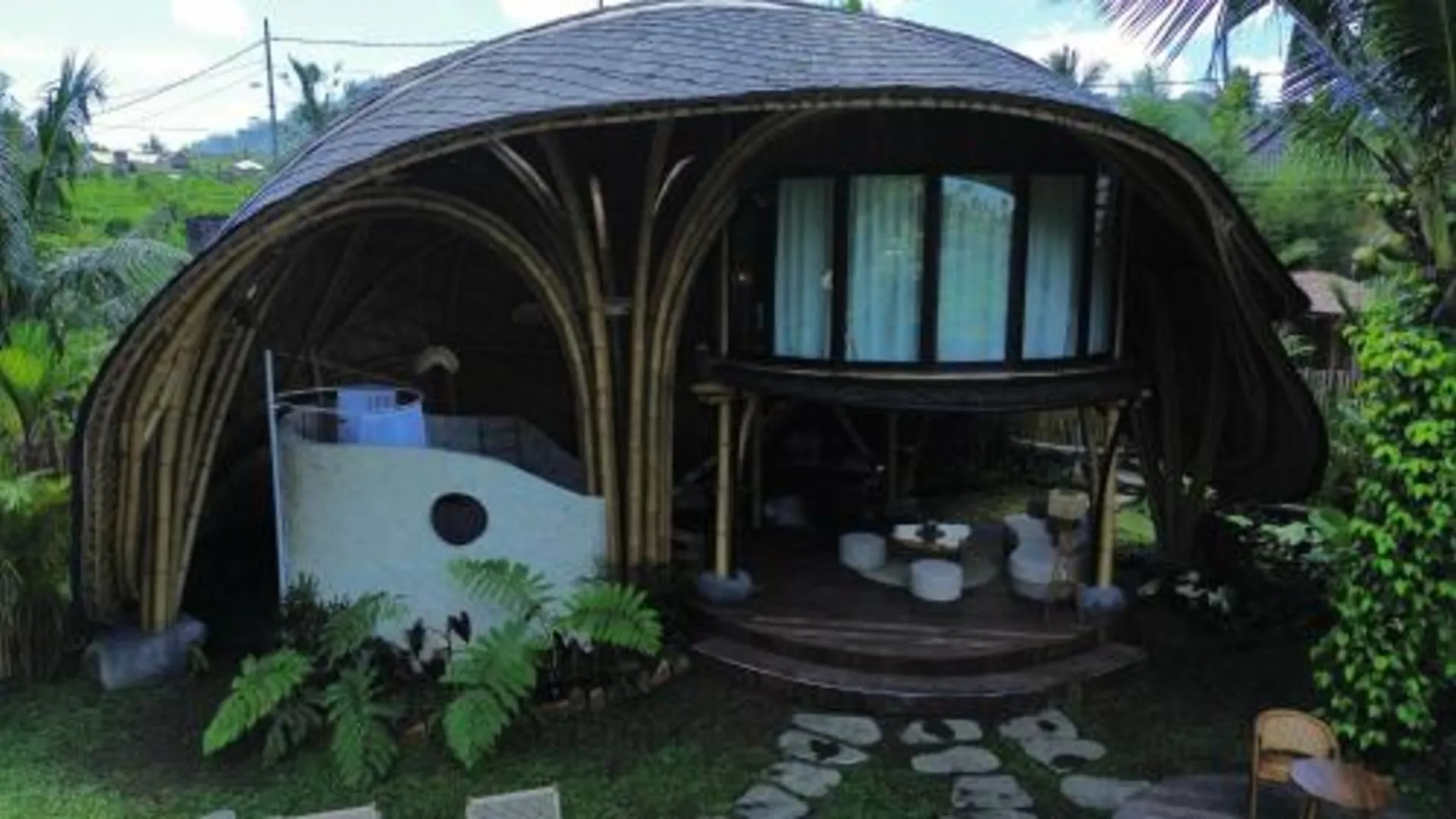 발리 Astha Bamboo House 4성급 호텔 전망