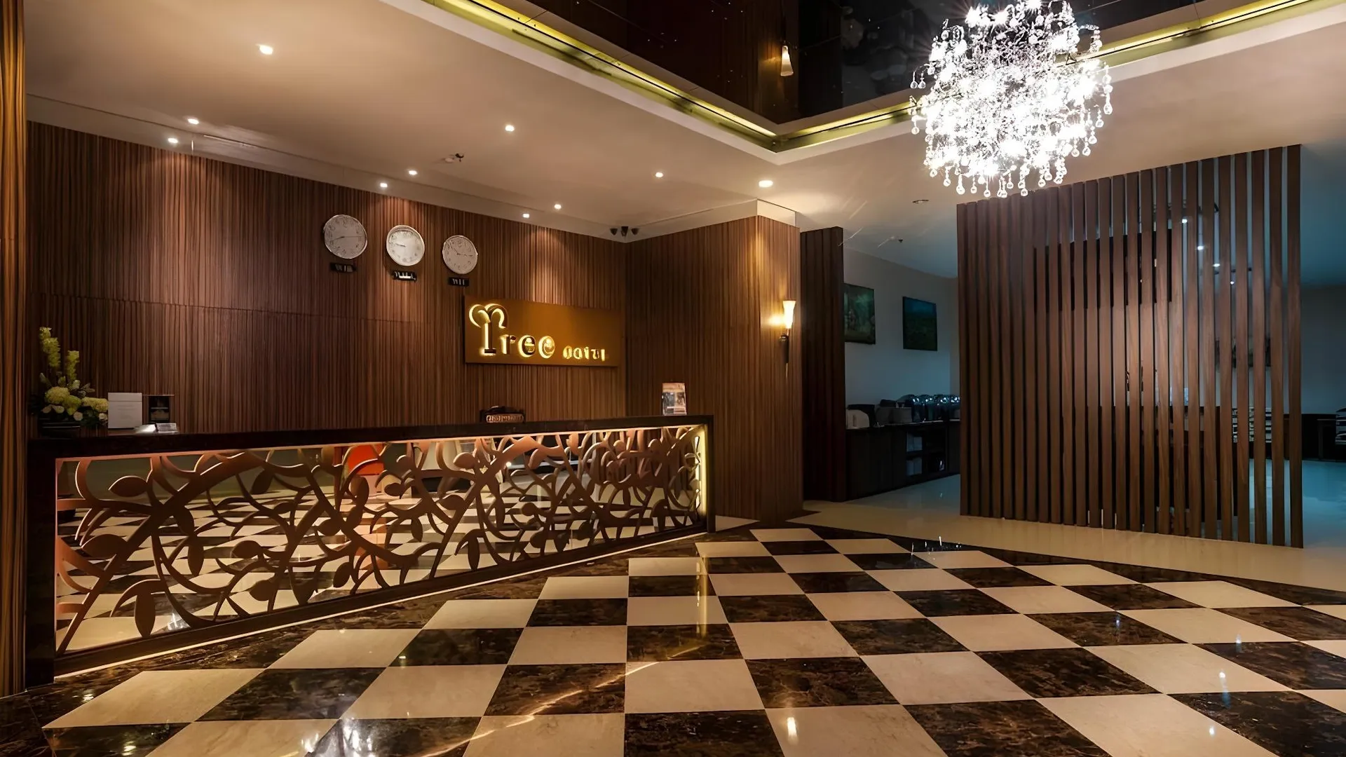 마카사르 Tree Hotel 3성급 호텔 로비