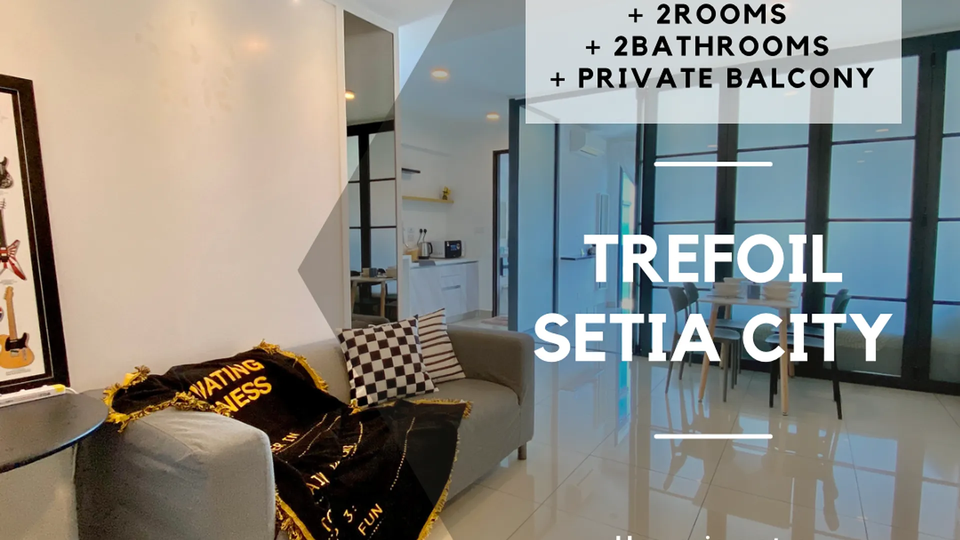 샤알람 세티아 알람의 아파트먼트 (74m², 침실 2개, 프라이빗 욕실 2개) 5성급 게스트하우스 객실