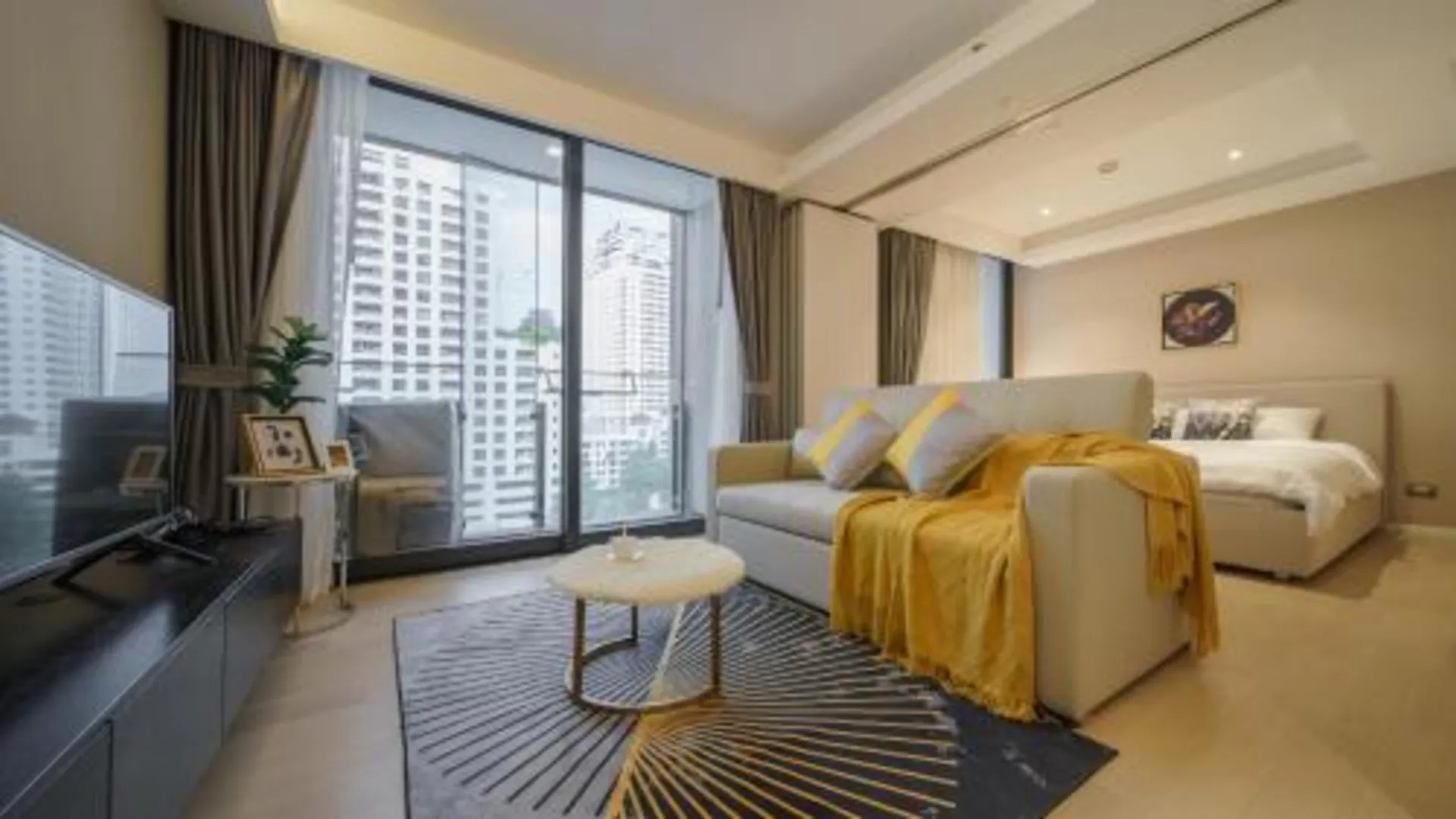 방콕 빠뚜남의 아파트먼트 (50m², 침실 1개, 프라이빗 욕실 1개) 4성급 게스트하우스 스위트룸