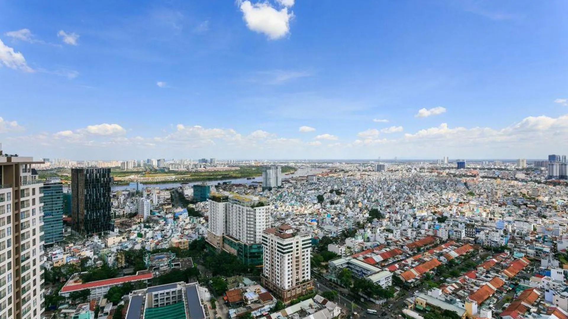 호치민 사이공 9 - 리버게이트 레지던스 인피니티 풀 3성급 게스트하우스 전망