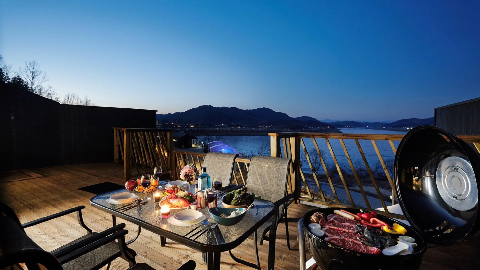 상주 더 비경 프라이빗 풀빌라 2성급 게스트하우스 레스토랑