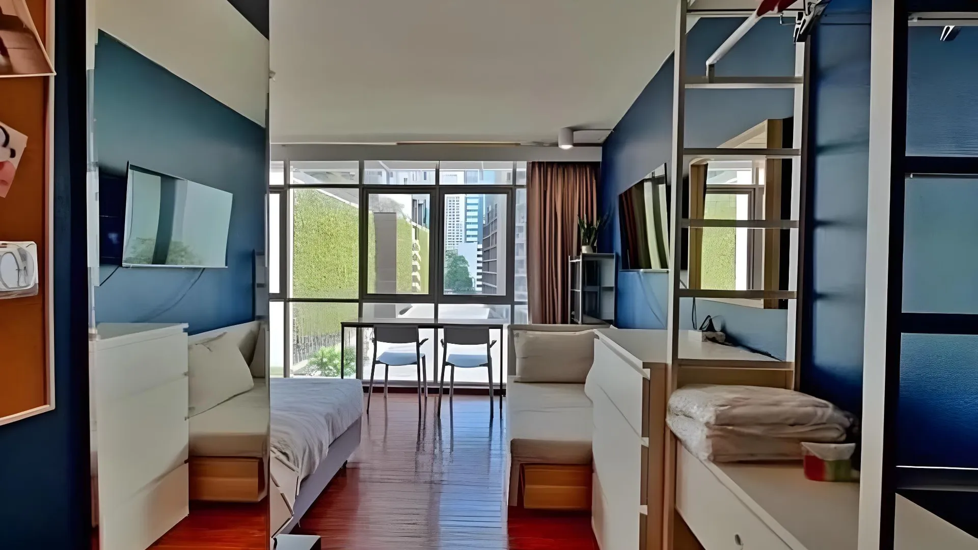 방콕 실롬의 스튜디오 아파트먼트 (28m², 프라이빗 욕실 1개) 2성급 싱글룸 스위트룸