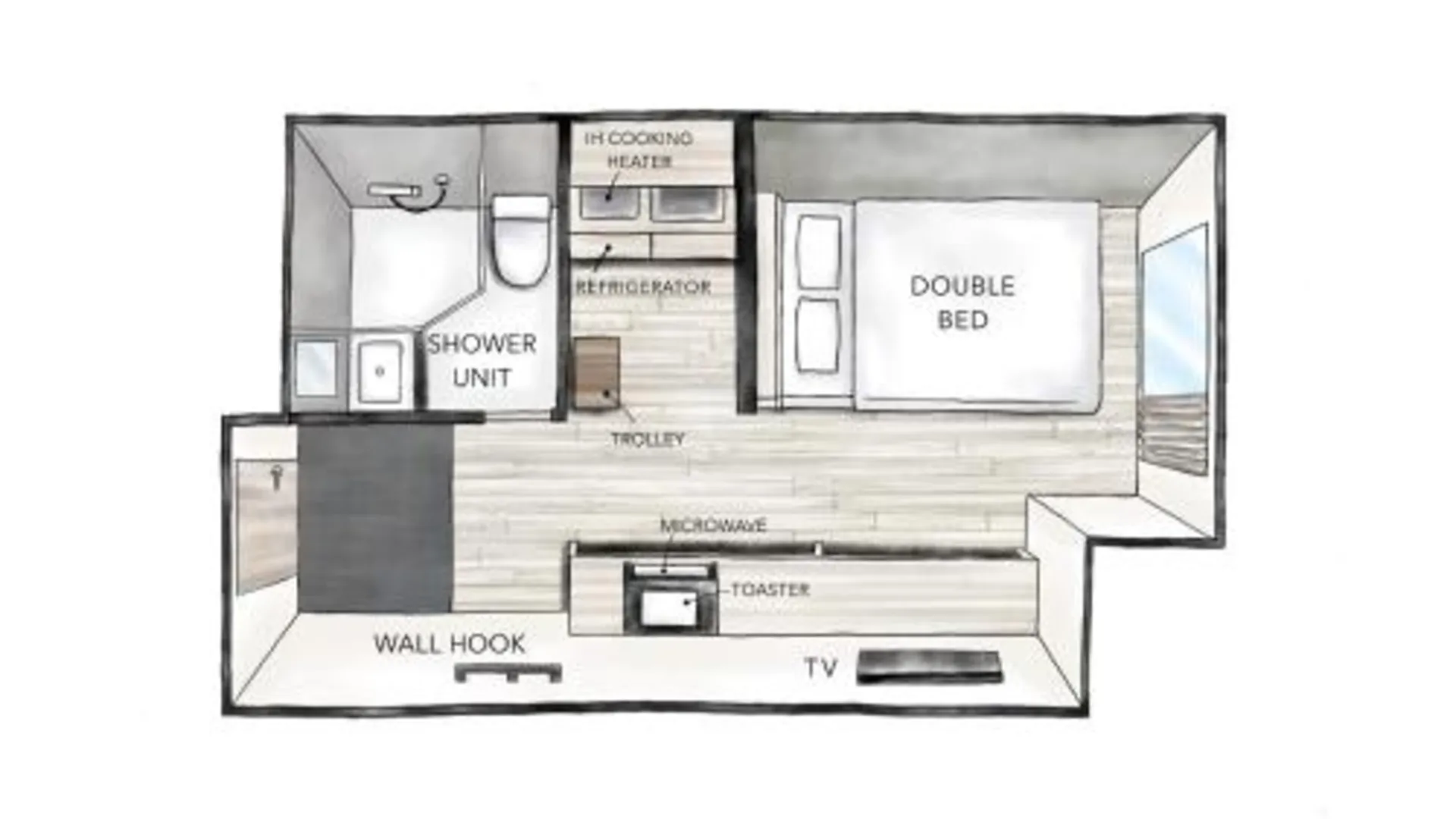 오사카 ROTA105 3성급 호텔 객실
