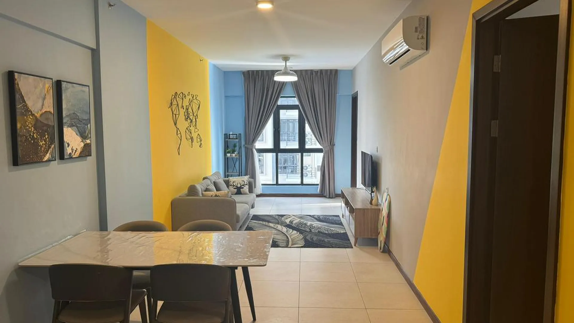 코타키나발루 크파얀의 아파트먼트 (m², 침실 2개, 프라이빗 욕실 2개) 2성급 싱글룸 객실