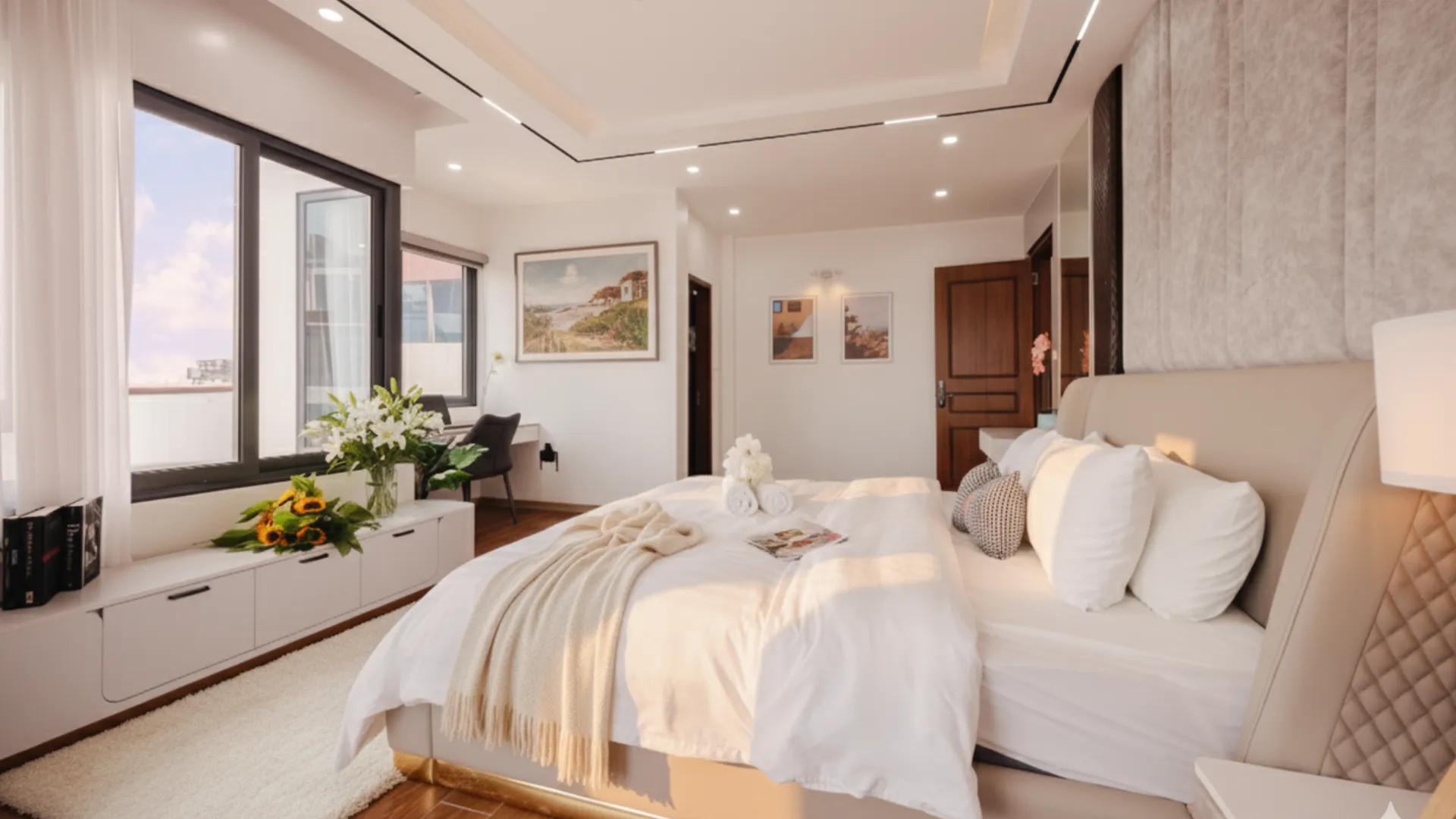 하노이 크레센도 유니크 스튜디오 4성급 호텔 스위트룸