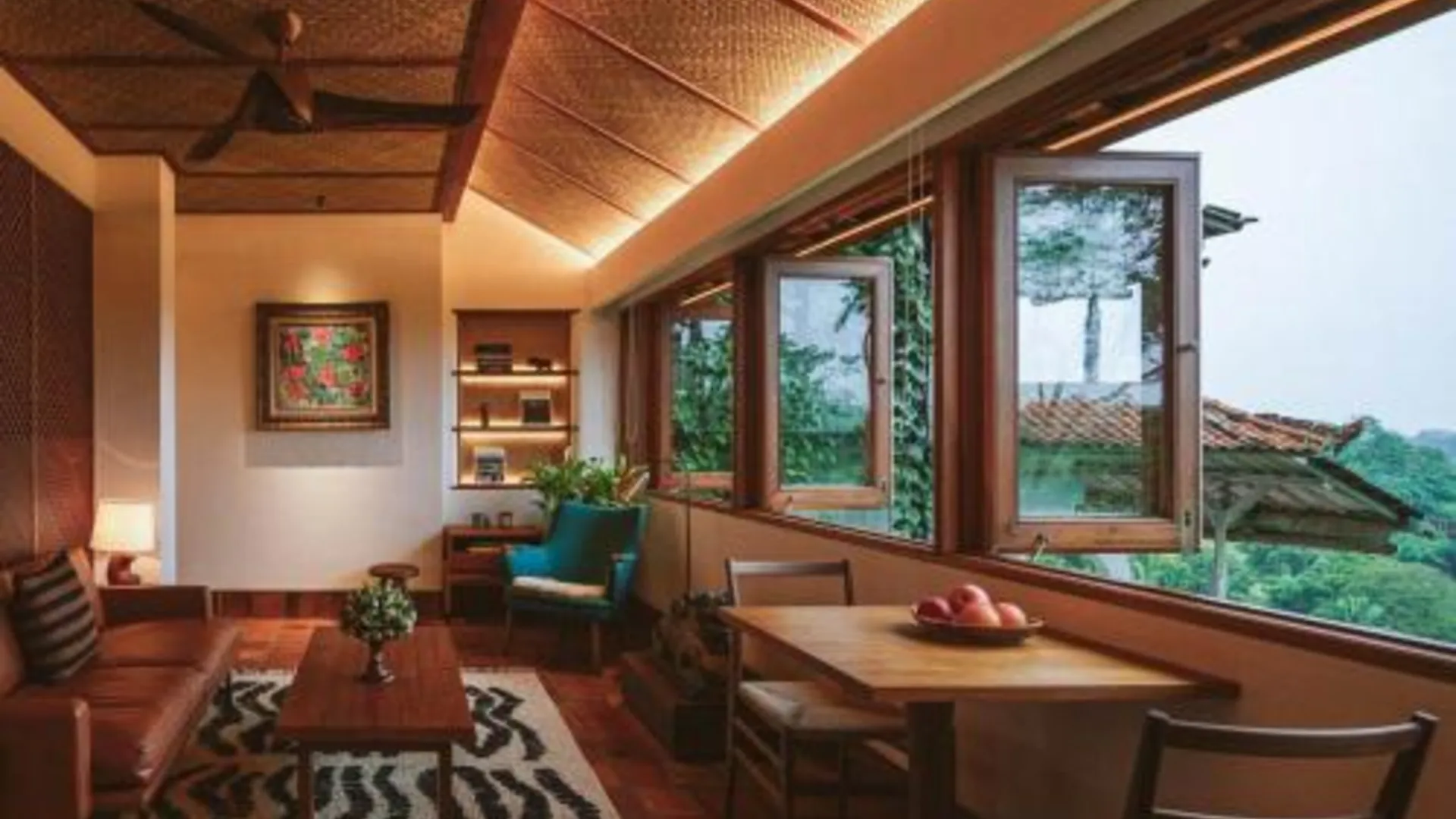 발리 The Sayan House Villas 호텔 레스토랑