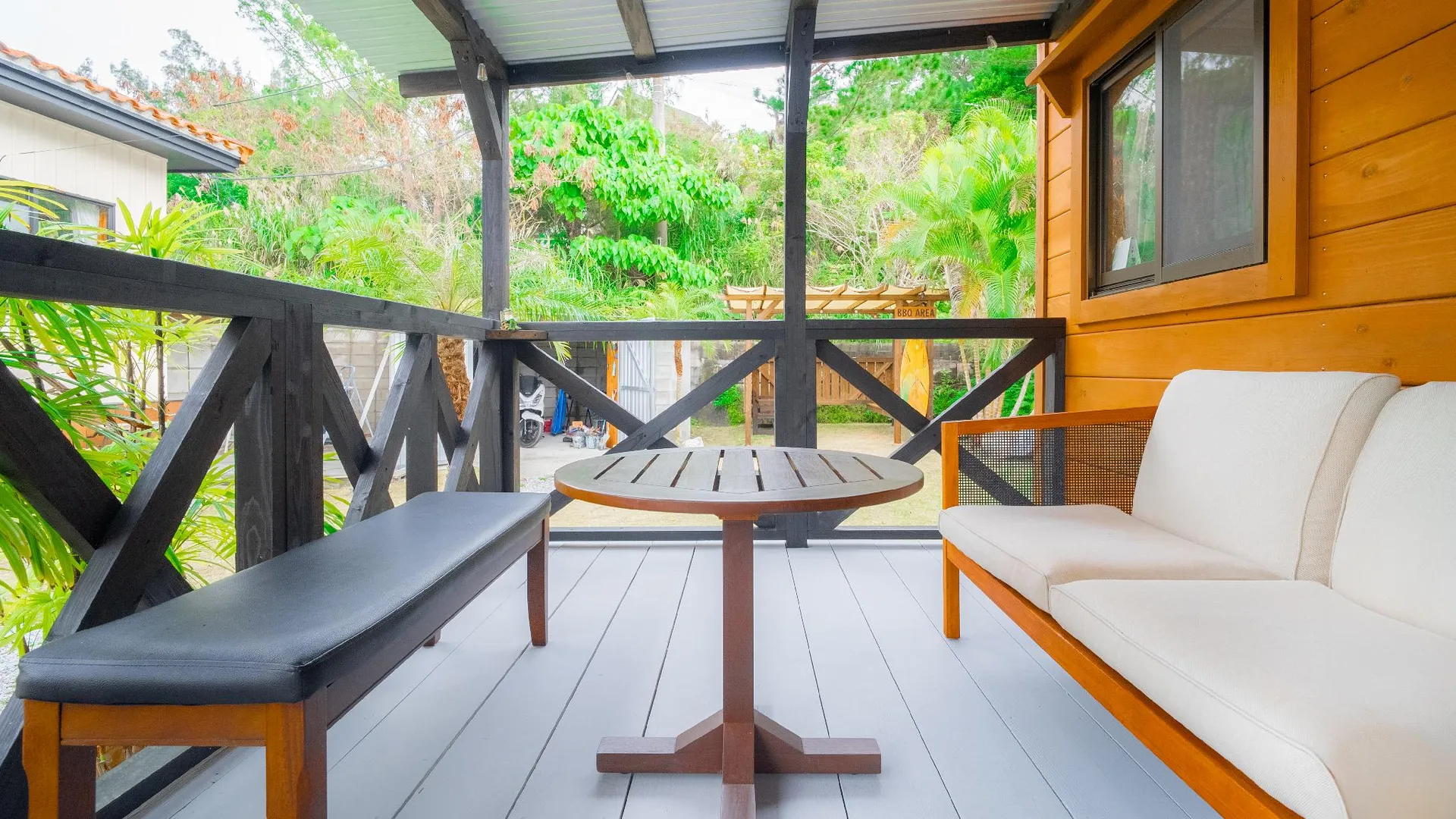 오키나와 본섬 기노자의 프라이빗 하우스 (24m², 침실 1개, 프라이빗 욕실 1개) 3성급 게스트하우스 로비