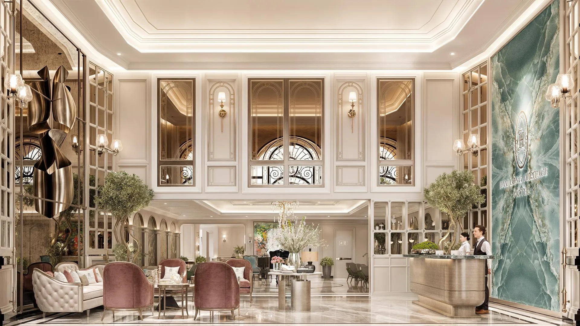 하노이 헤리티지 함롱 호텔 앤 스파 5성급 호텔 로비