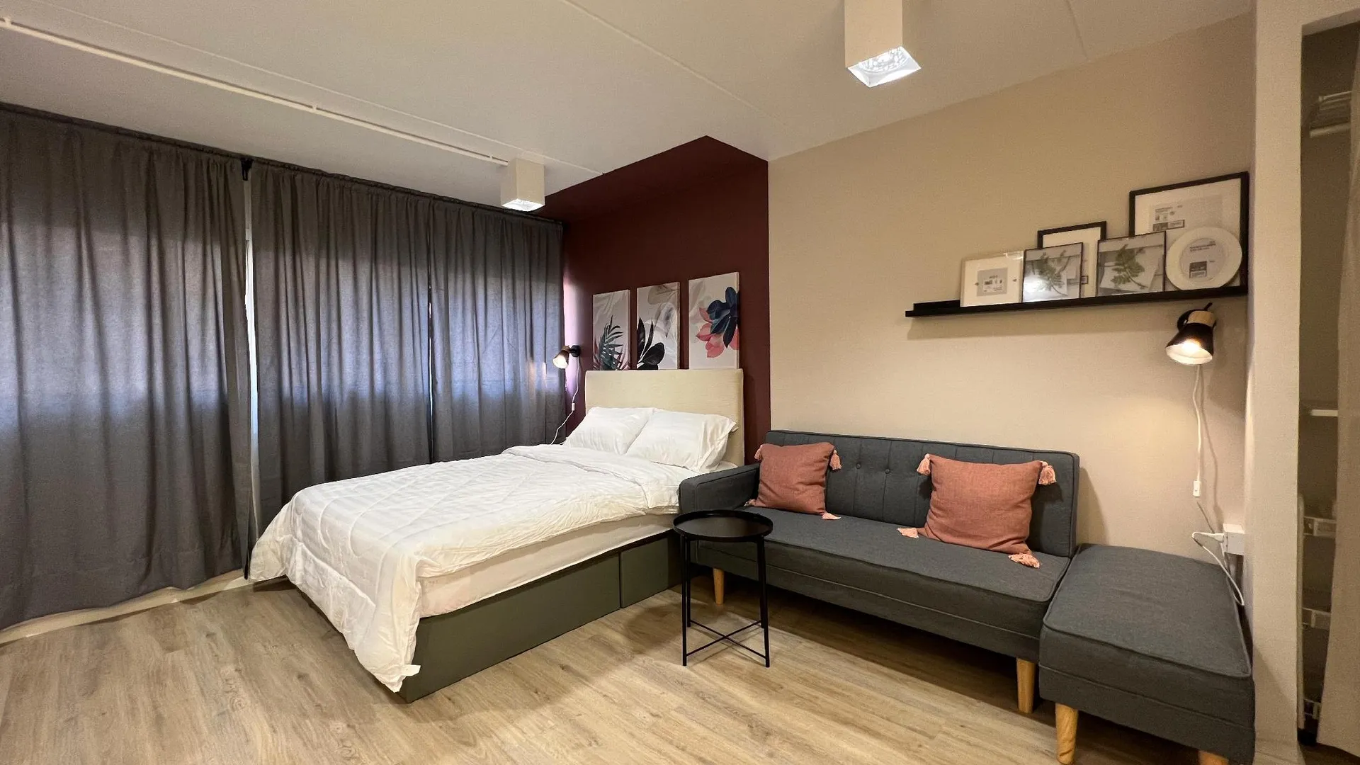 방콕 파크리드의 아파트먼트 (28m², 침실 1개, 프라이빗 욕실 1개) 2성급 싱글룸 스위트룸