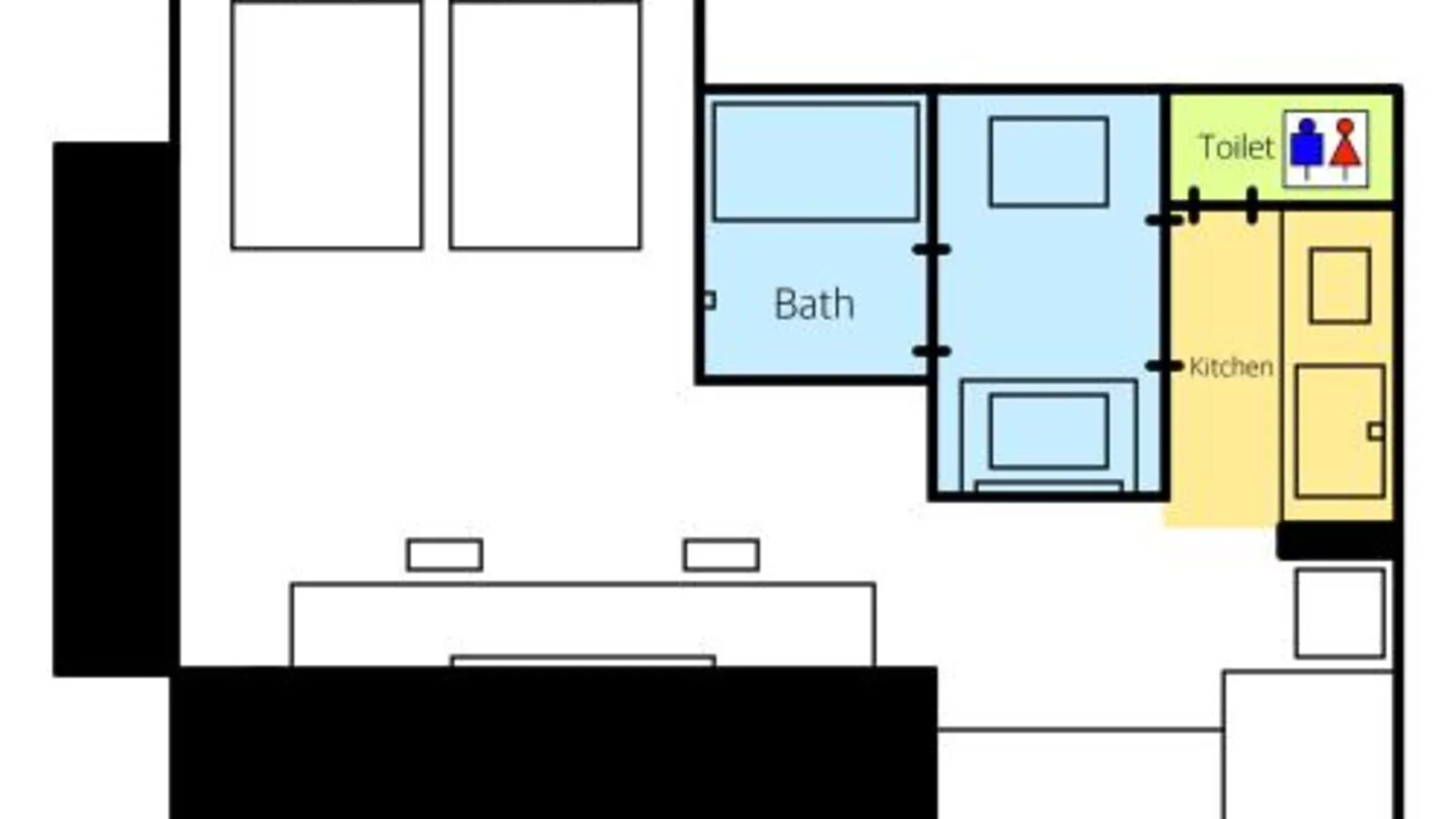 후쿠오카 그랜드 베이스 후쿠오카 텐진 3성급 호텔 스위트룸