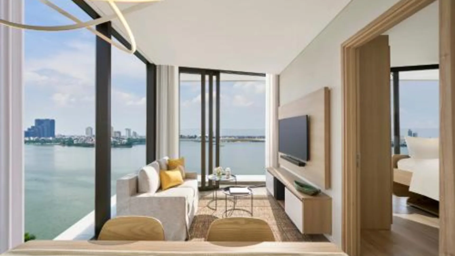 하노이 PARKROYAL 서비스드 스위트 하노이 4성급 호텔 스위트룸