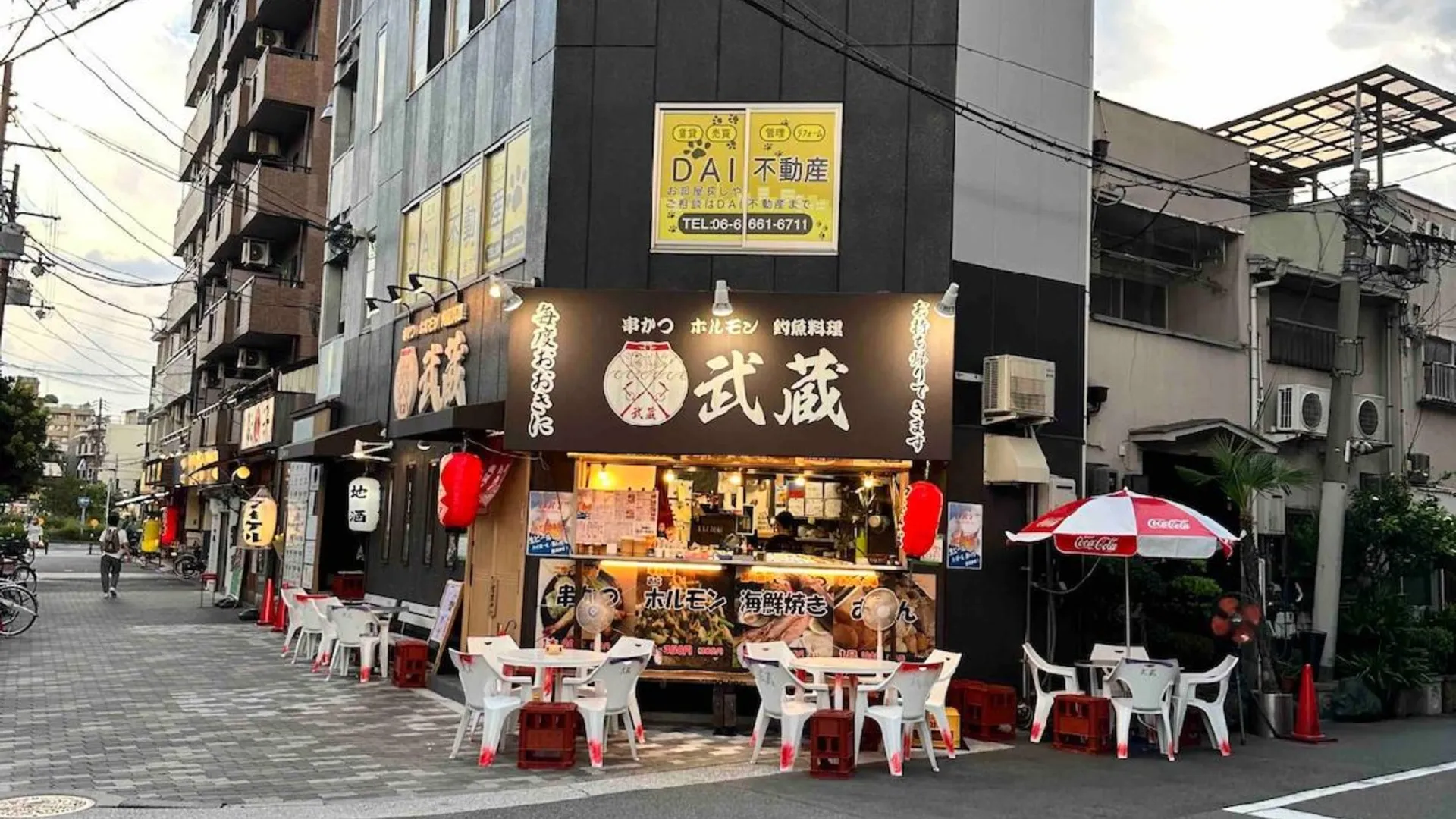 오사카 니시나리의 프라이빗 하우스 (45m², 침실 1개, 프라이빗 욕실 1개) 4성급 싱글룸 레스토랑