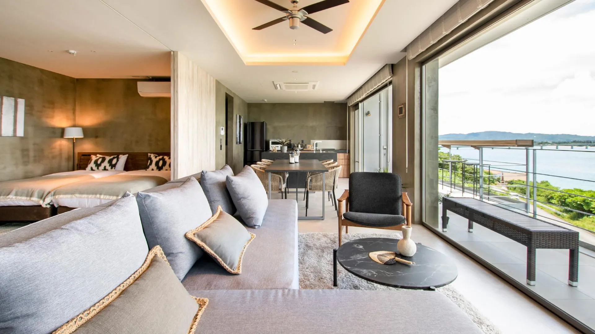 오키나와 본섬 KOURI VILLA Indigo 3성급 호텔 스위트룸