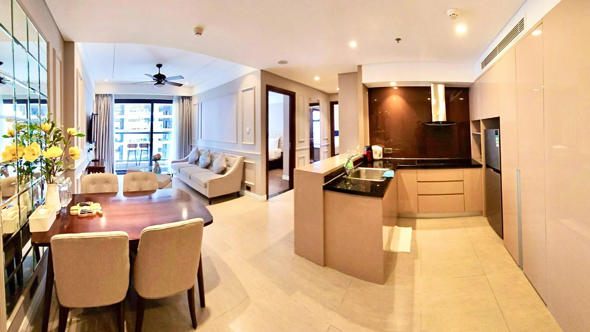 다낭 프억 미의 아파트먼트 (100m², 침실 2개, 프라이빗 욕실 2개) 5성급 게스트하우스 레스토랑