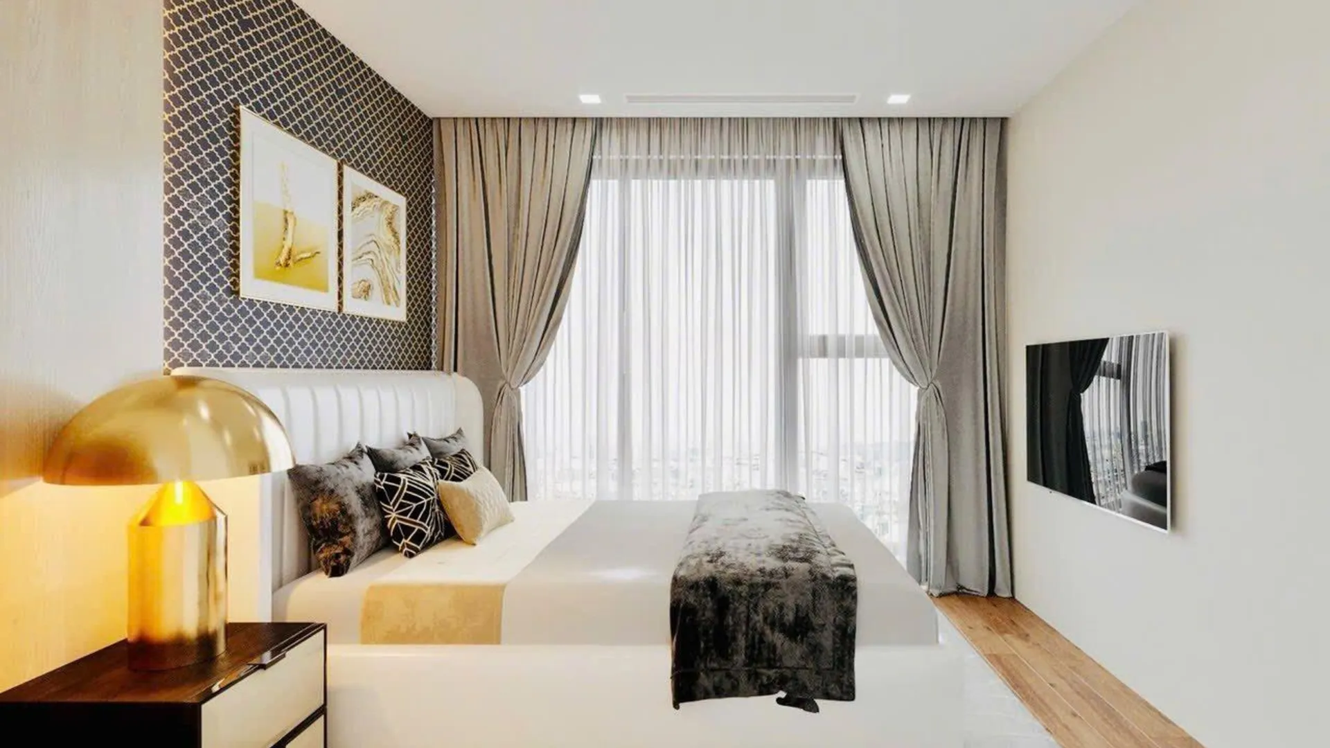 호치민 럭셔리 루미에르 리버사이드 어반 아파트먼트 5성급 호텔 스위트룸