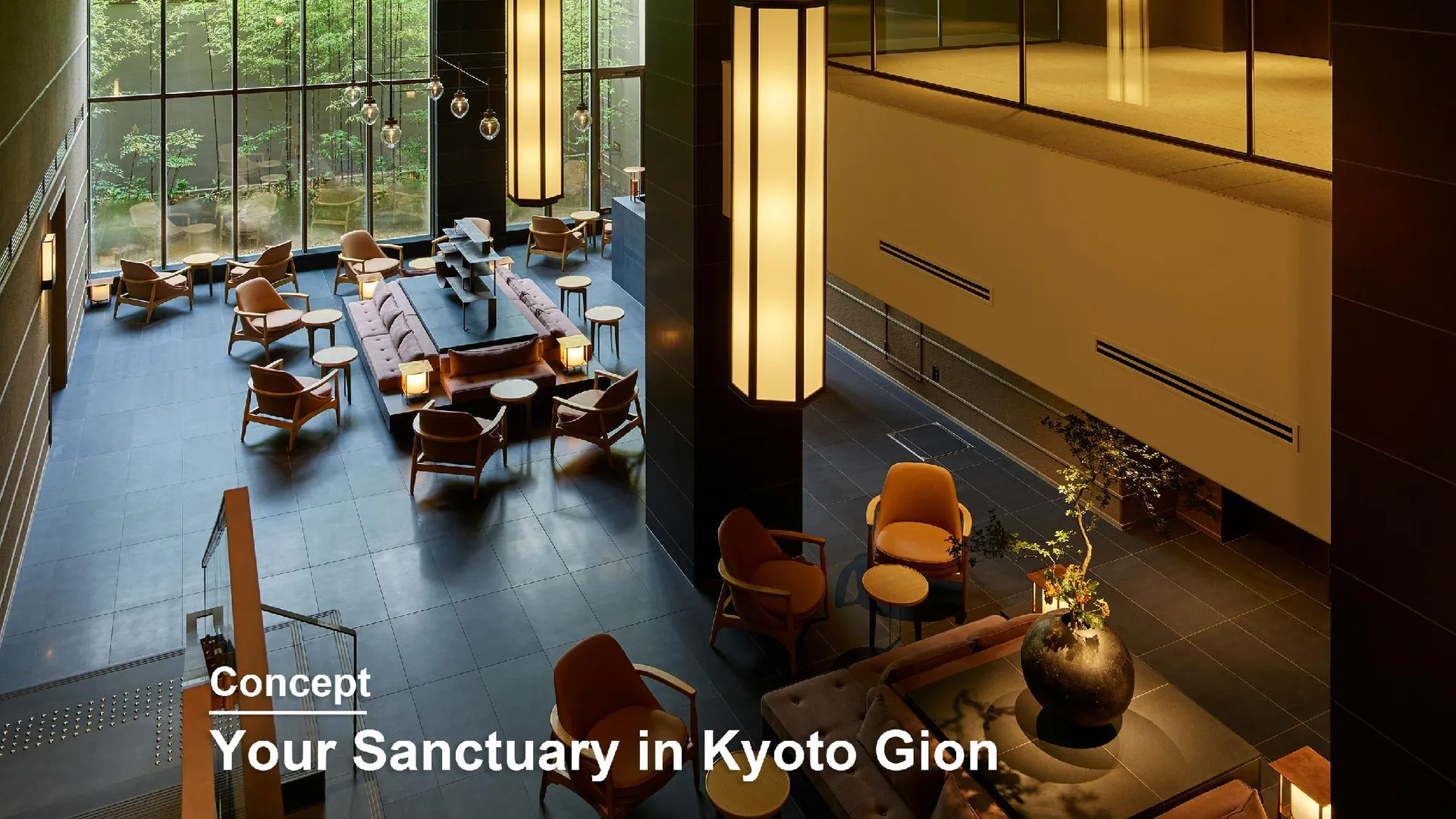 교토 호텔 더 셀레스틴 교토 기온 5성급 호텔 로비