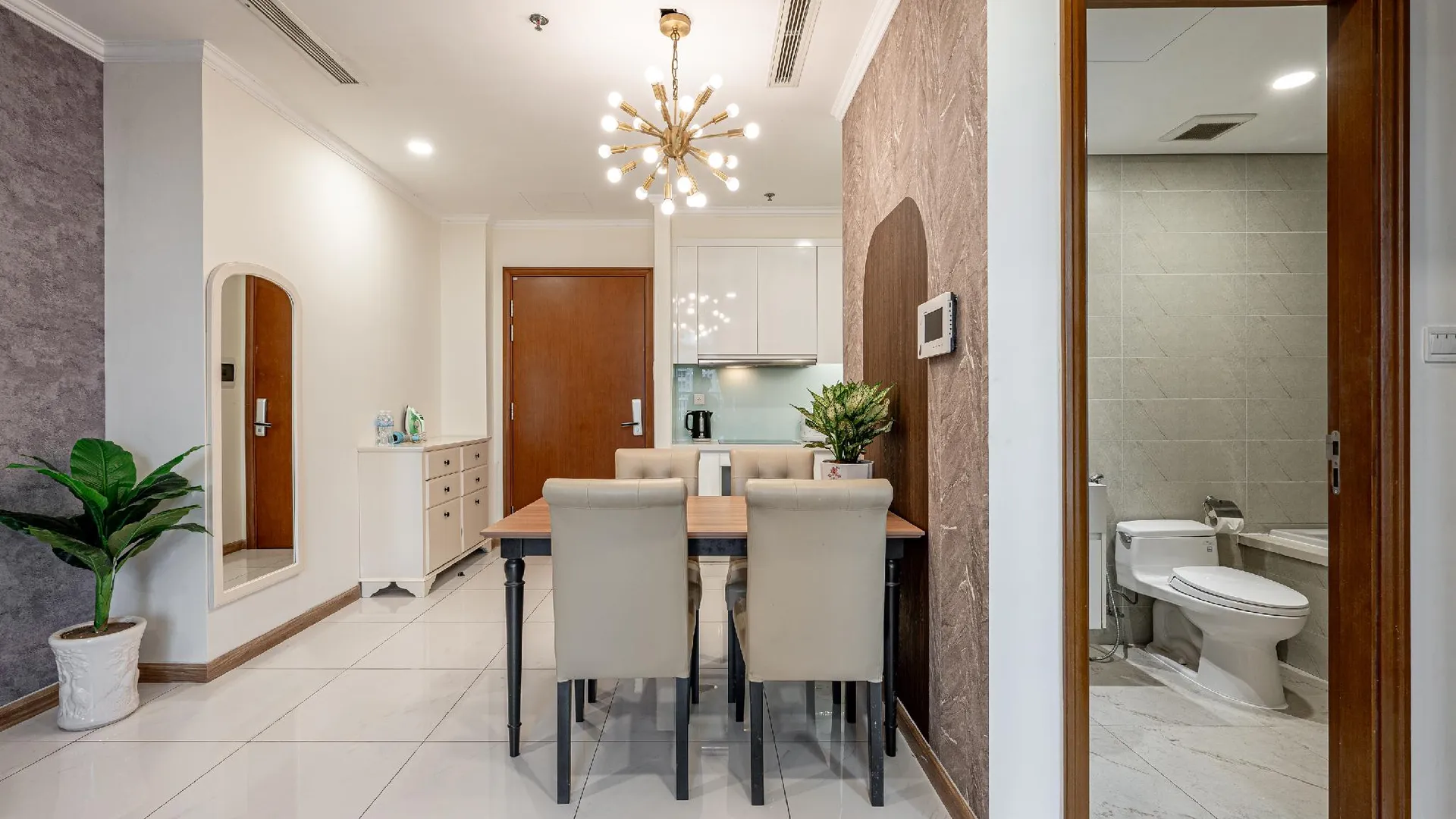 호치민 빈탄의 아파트먼트 (55m², 침실 1개, 프라이빗 욕실 1개) 4성급 싱글룸 부대시설