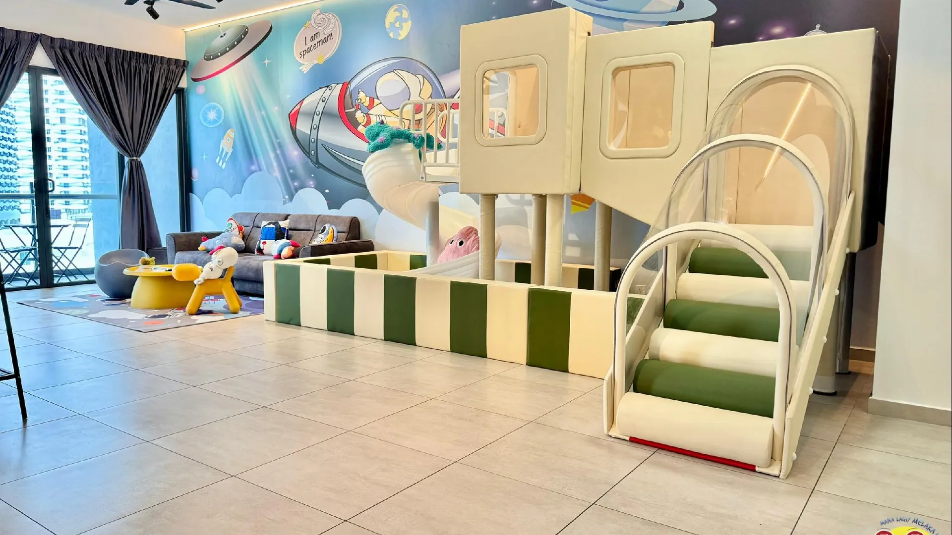 말라카 말라카 시내의 아파트먼트 (128m², 침실 2개, 프라이빗 욕실 2개) 3성급 싱글룸 객실