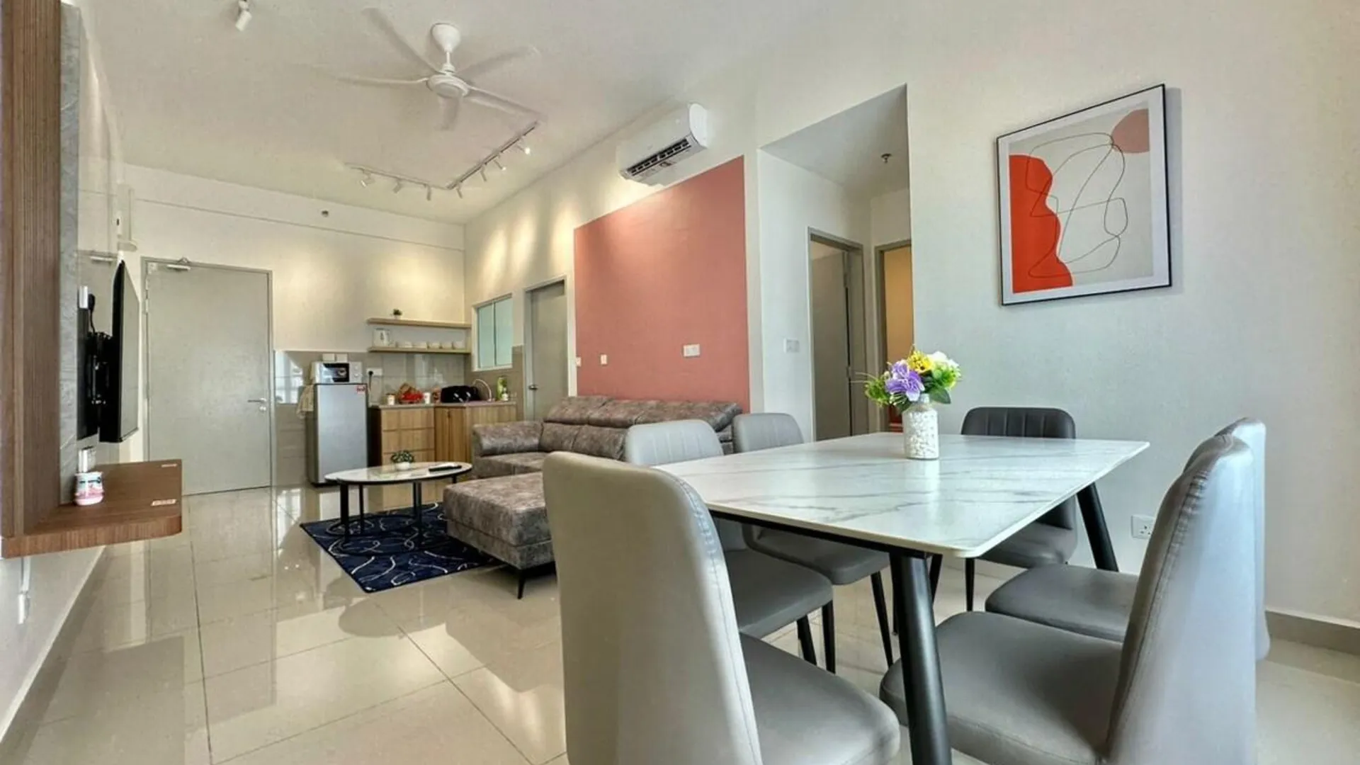 말라카 클레방의 아파트먼트 (66m², 침실 2개, 프라이빗 욕실 2개) 3성급 싱글룸 수영장