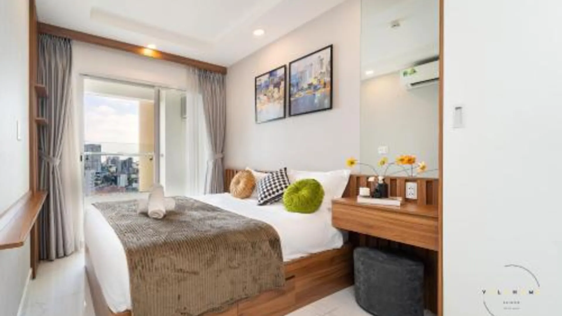 호치민 3군의 프라이빗 하우스 (60m², 침실 2개, 프라이빗 욕실 1개) 4성급 게스트하우스 스위트룸