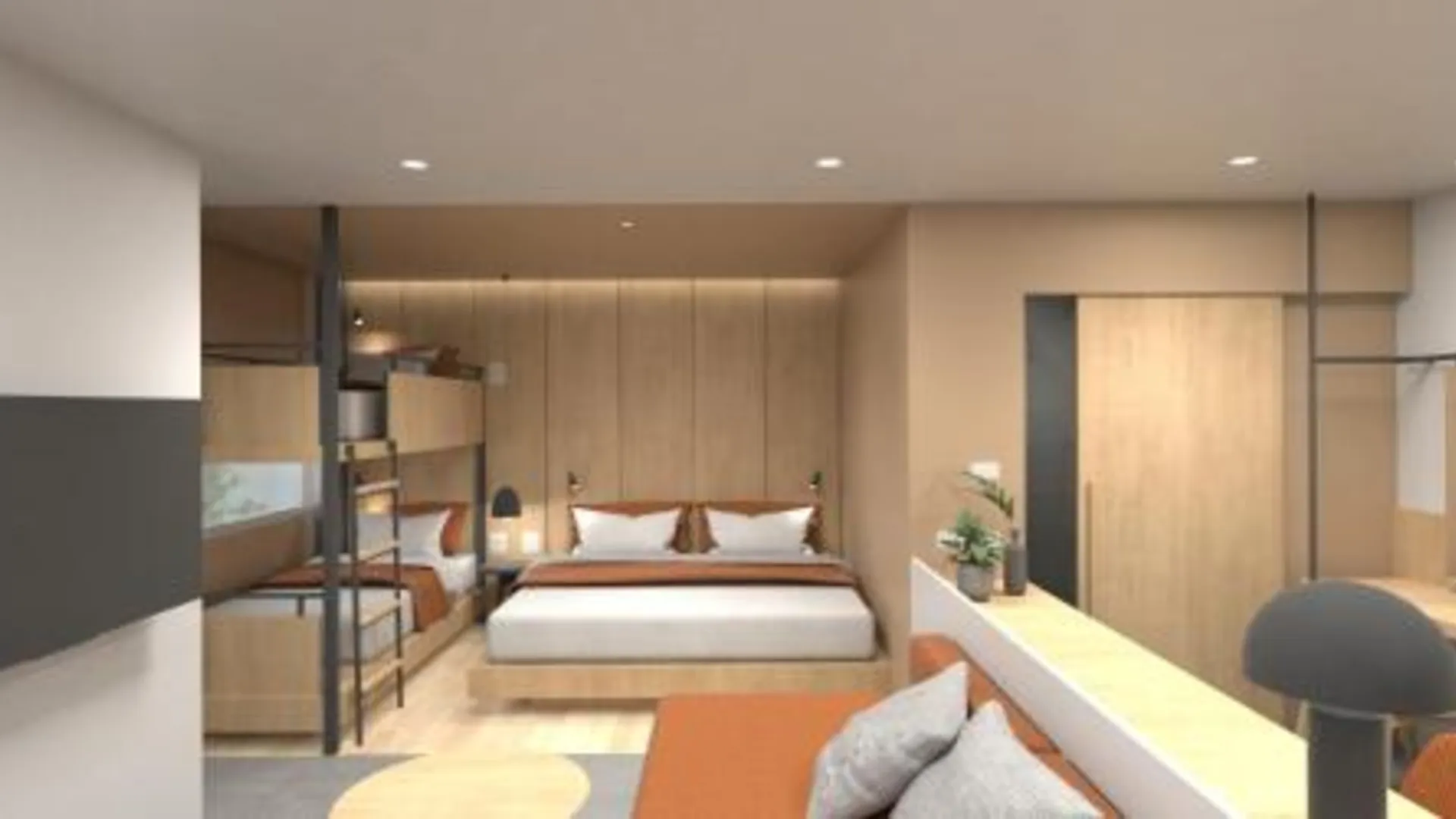 방콕 더 퍼블릭 호텔 3성급 호텔 스위트룸